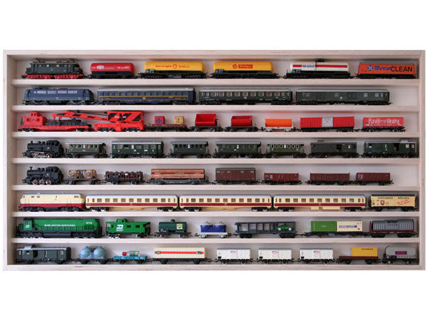 V04 Miniatur Figuren Actionfiguren Figurenvitrine mit Plexiglas Regal 115 cm Fächer 8