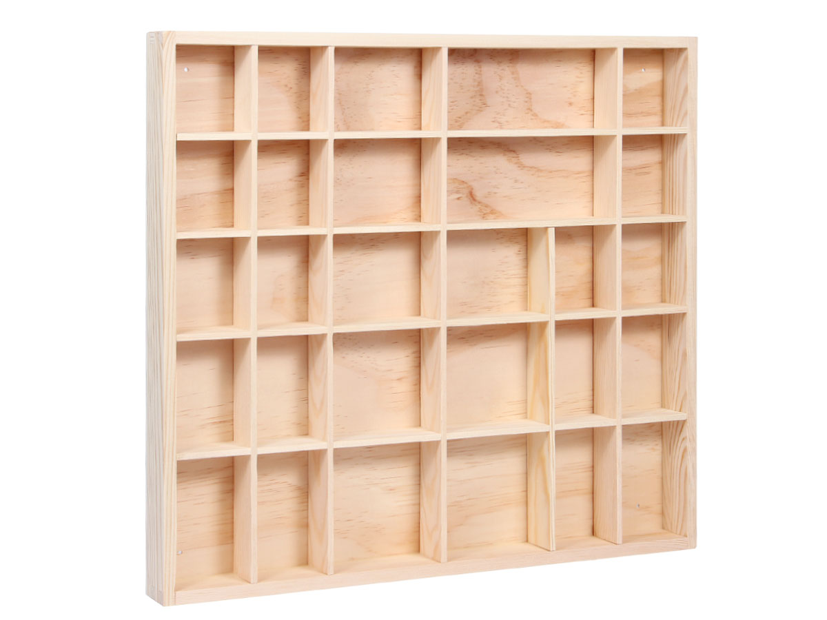 Setzkasten Holz Regal Natur Sammlerkasten