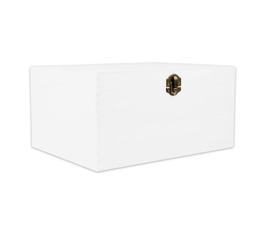 Holzbox mit Deckel weiß