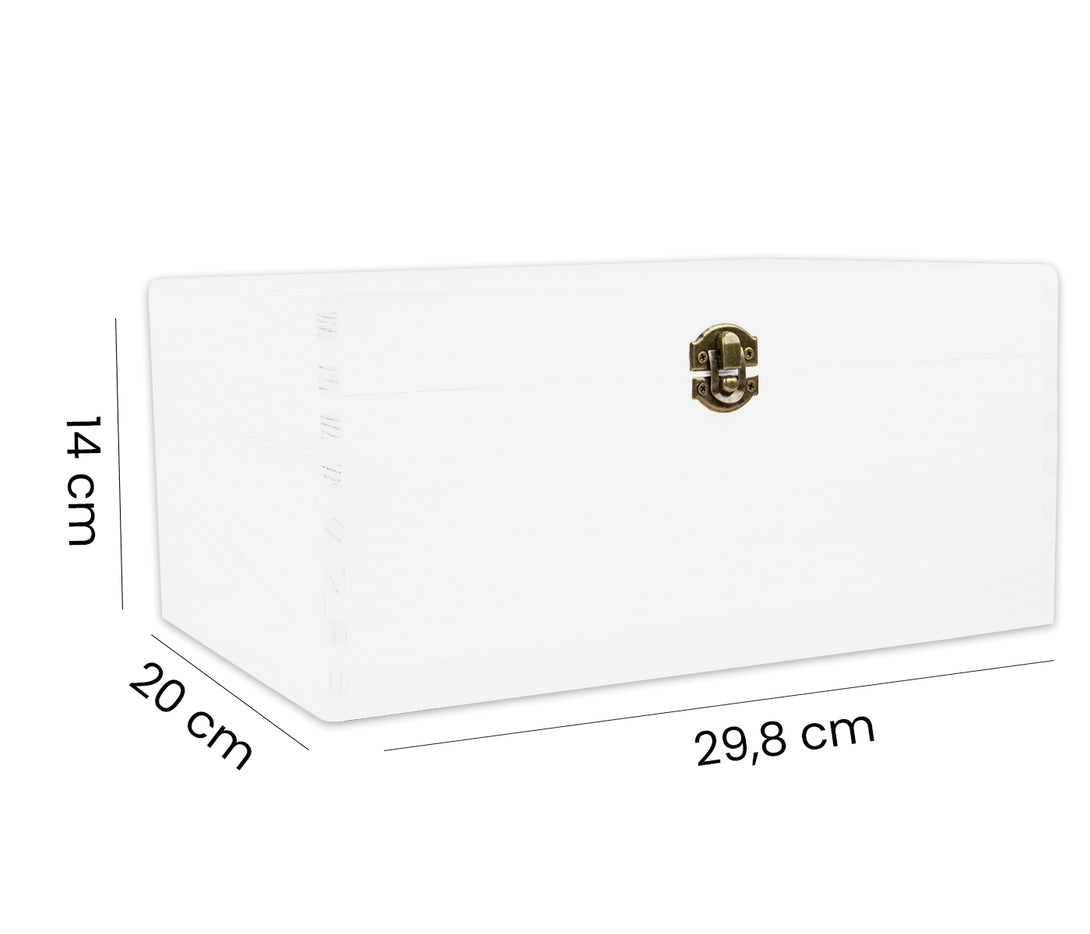 Holzbox mit Deckel weiß