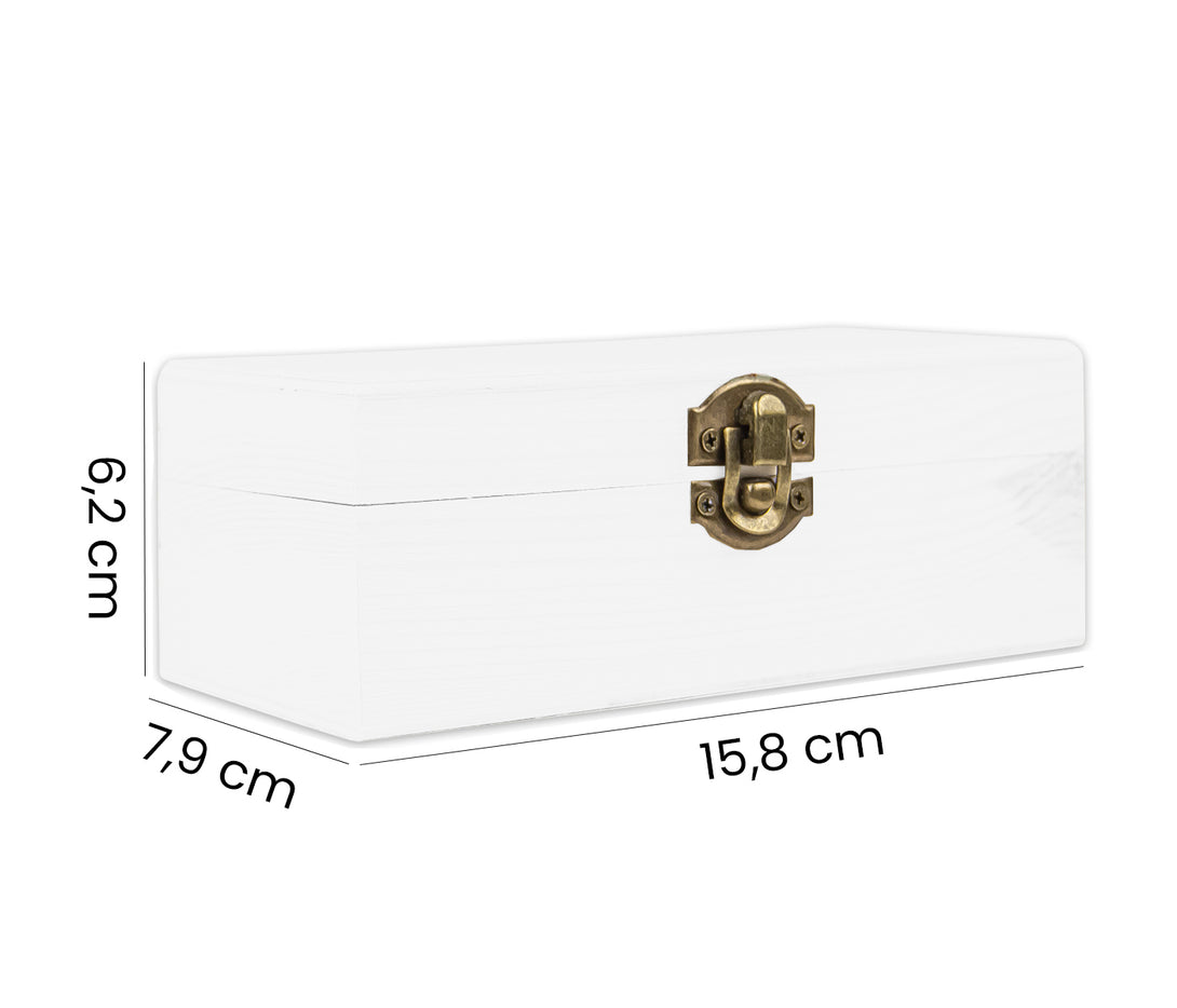 Holzbox mit Deckel weiß